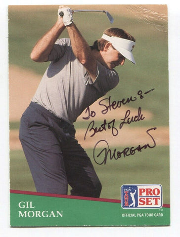 1991 Pro Set PGA Tour Golf Gil Morgan Signed Card Autographed Signature #80