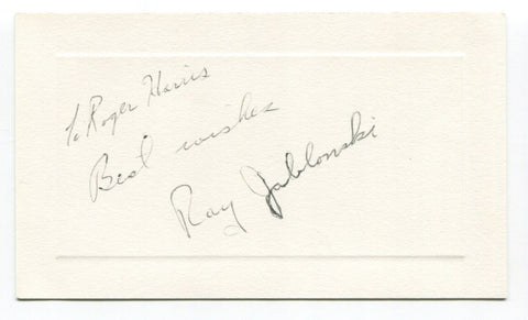 Ray Jablonski Signed Card Autographed Baseball MLB Roger Harris Collection