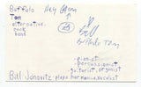 Buffalo Tom Bill Janovitz Signed 3x5 Index Card Autographed Signature Guitarist