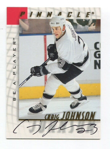 1998 Pinnacle BAP Craig Johnson Signed Card Hockey NHL Autograph AUTO #100