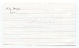 Billy DeMars Signed 3x5 Index Card Baseball Autographed Signature