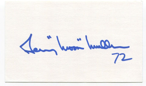 Gerry "Moon" Mullins Signed 3x5 Index Card Autographed NFL Football Steelers