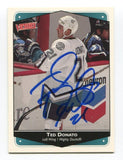 1999 Upper Deck Victory Ted Donato Signed Card Hockey Autograph AUTO #9 Ducks