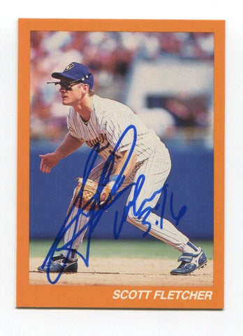 Scott Fletcher Signed Card Baseball MLB Autographed AUTO Religous Trading Card