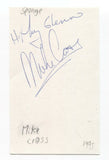 Sponge - Mike Cross Signed 3x5 Index Card Autographed Signature
