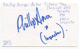 Phillip Arran Signed 3x5 Index Card Autograph Actor The Sweetheart Deal Titanic