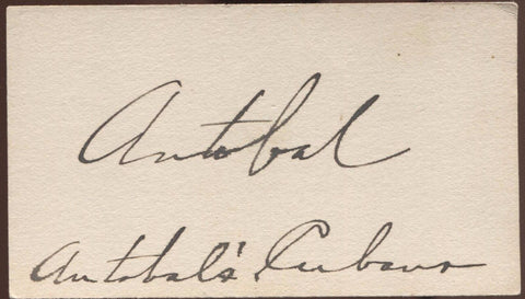 Don Mario Antabal - Antobals Cubans Leader Signed Card 1932 Autographed AUTO