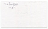 Ted Bowsfield Signed 3x5 Index Card Autographed MLB Baseball Boston Red Sox
