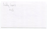 Buddy Lewis Signed 3x5 Index Card Autographed MLB Baseball Washington Senators