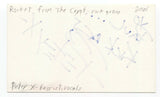 Petey X Peter Reichert Signed 3x5 Index Card Autographed Rocket From the Crypt