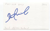 Ours - Dave Milone Signed 3x5 Index Card Autographed Signature