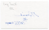 Gary Fencik Signed 3x5 Index Card Autographed NFL Football Chicago Bears SB