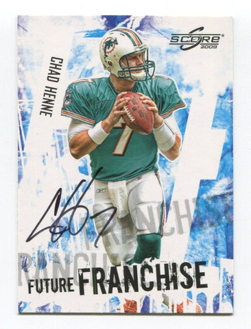 2009 Score Future Franchise Chad Henne Signed Card Football Autograph AUTO #2