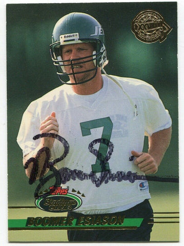 1993 Topps Stadium Club Boomer Esiason Card Football Autographed AUTO Card #113