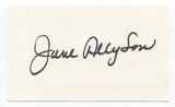 June Allyson Signed 3x5 Index Card Autographed Signature Actress