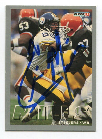 1993 Fleer Ernie Mills Signed Card Football Autograph NFL AUTO #412