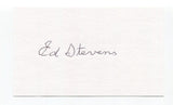 Ed Stevens Signed 3x5 Index Card Autographed Baseball Brooklyn Dodgers