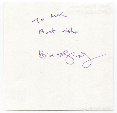 Brian Glanville Signed Album Page Autographed Signature "To Mike" Journalist