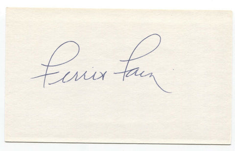 Ferris Fain Signed 3x5 Index Card Baseball Autographed Signature