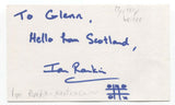 Ian Rankin Signed 3x5 Index Card Autographed Signature Author Writer
