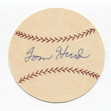 Tom Hurd Signed Paper Baseball Autographed Signature Boston Red Sox