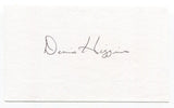 Dennis Higgins Signed 3x5 Index Card Autographed Baseball Washington Senators