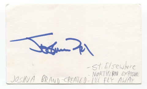 Joshua Brand Signed 3x5 Index Card Autograph Director Producer Norther Exposure