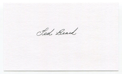 Ted Beard Signed 3x5 Index Card Autographed Baseball MLB '48 Pittsburgh Pirates