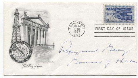 Raymond D. Gary Signed FDC First Day Cover Autographed Signature Governor 