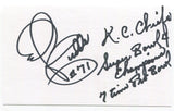 Ed Budde Signed 3x5 Index Card Autographed NFL 1964 Kansas City Chief Super Bowl