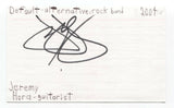 Default - Jeremy Hora Signed 3x5 Index Card Autographed Signature Band