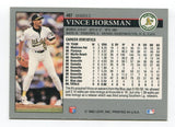1992 Leaf Vince Horsman Signed Card Baseball Autographed AUTO #487
