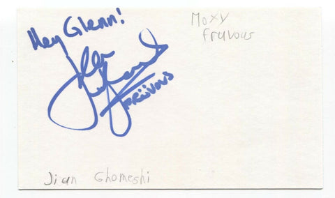 Moxy Fruvous - Jian Ghomeshi Signed 3x5 Index Card Autographed Signature