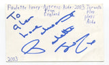 Paulette Ivory Signed 3x5 Index Card Autographed Actress Doctors EastEnders