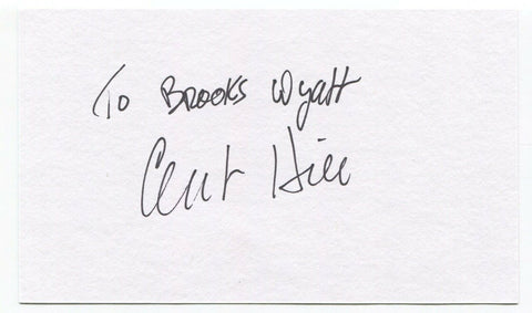 Clint Hill Signed 3x5 Index Card Autographed JFK Assassination Secret Service