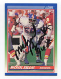 1990 Score Michael Brooks Signed Card Football Autograph AUTO #384