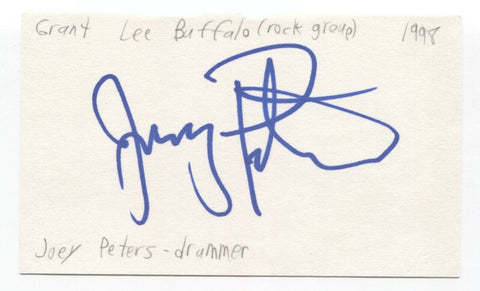 Grant Lee Buffalo - Joey Peters Signed 3x5 Index Card Autographed Signature Band