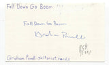 Fall Down Go Boom - Graham Powell Signed 3x5 Index Card Autographed Signature