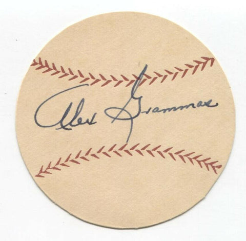Alex Grammas Signed Paper Baseball Autograph Signature St Louis Cardinals