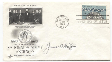 James Bennett Griffin Signed FDC First Day Cover Autographed Archaeologist