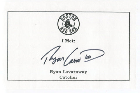 Ryan Lavarnway Signed Page Sheet Autographed Baseball Boston Red Sox