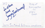 Jayne Eastwood Signed 3x5 Index Card Autographed Signature Actress