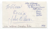 John Wildman Signed 3x5 Index Card Autograph Signature Actor