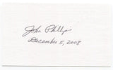 John L. Phillips Signed 3x5 Index Card Autographed NASA Astronaut Space