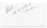 Allen Sack Signed 3x5 Index Card Autographed NFL Football 1966 Notre Dame Champs