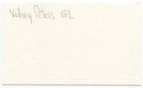 Volney Peters Signed 3x5 Index Card Autographed MLB Baseball Washington Redskins