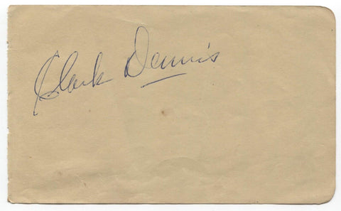 Clark Dennis Signed Album Page Autographed Signature