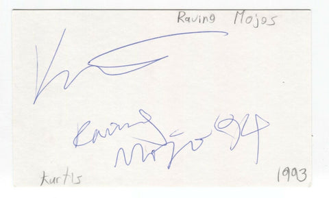 Raving Mojos Kurt Schefter Signed 3x5 Index Card Autographed Signature Guitarist