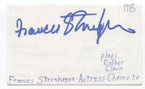Frances Sternhagen Signed 3x5 Index Card Autographed Signature Actress Cheers