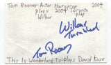 Tom Rooney Signed 3x5 Index Card Autographed Signature Actor